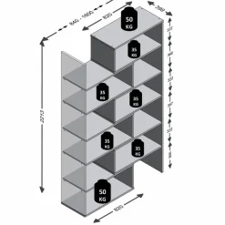 Hot FMD Aktenregal Calvia Weiß