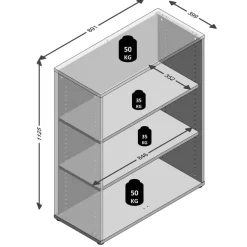 FMD Aktenregal Calvia, breit 3OH