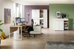 Innostyle Aktenschrank Santorin Eiche / Weiß