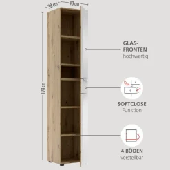 Innostyle Aktenschrank Santorin Eiche / Weiß