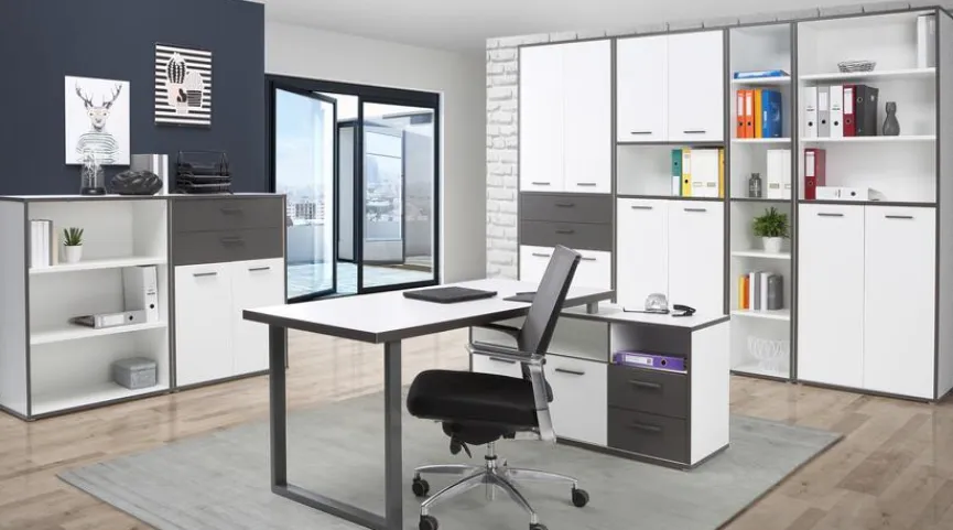 New FORTE Aktenschrank 2-trg. Keflavik Weiß