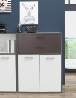 New FORTE Aktenschrank 2-trg. Keflavik Weiß