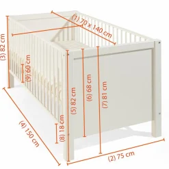 Kinder WIMEX Babybett Filou 70 x 140 cm