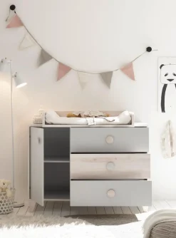 Best BEGABINO Babyzimmer-Set Fien 3tlg. Ashgrey