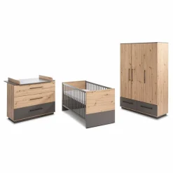 Outlet roba Baumann Babyzimmer-Set Lagos 3tlg. Eiche