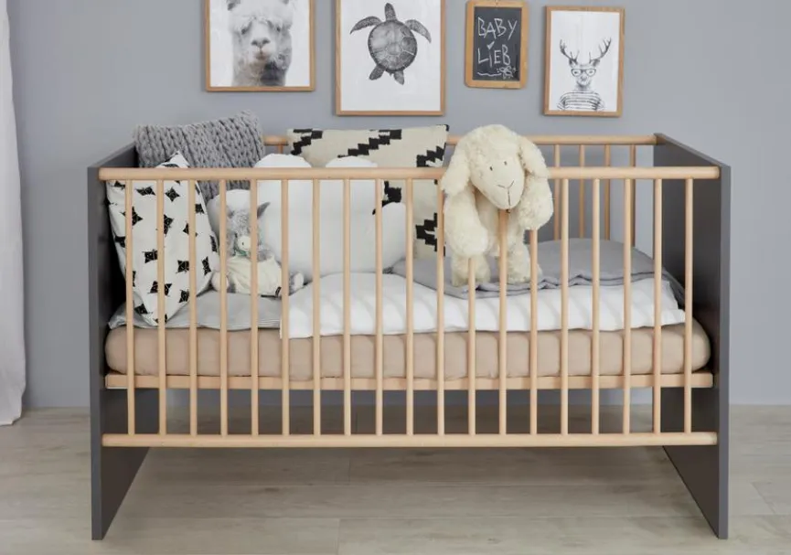 Outlet trendteam Babyzimmer-Set Mats 3tlg. Grau