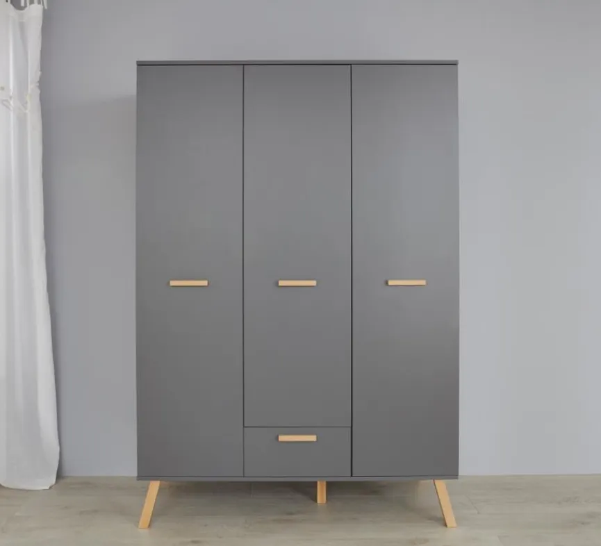 Outlet trendteam Babyzimmer-Set Mats 3tlg. Grau