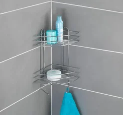 Best WENKO Badregal 25 x 24 cm Silber