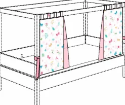 Best Paidi Baldachin-Set Schmetterling Rosa