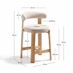 Kave Home Barhocker Granite Beige