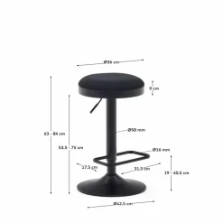 Clearance Kave Home Barhocker Zaib Schwarz