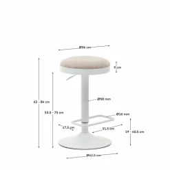 Kave Home Barhocker Zaib Beige