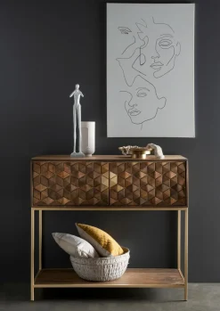 Discount G+K Bartisch 122 x 50 cm Indora Mango