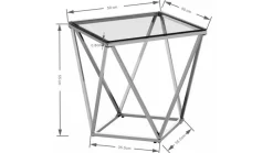 Outlet KARE DESIGN Beistelltisch 85031 Cristallo Silber