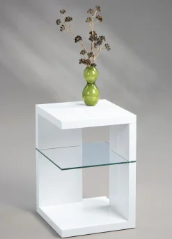 Online Beistelltisch Domingo Weiß / Hochglanz