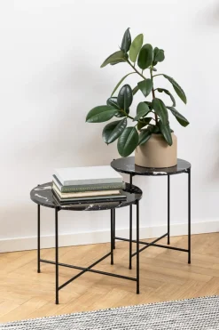 New Actona Beistelltisch Avila Marmor Schwarz