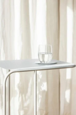 Clearance Metallbude Beistelltisch Denya Weiß