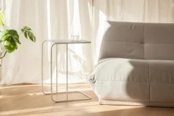 Clearance Metallbude Beistelltisch Denya Weiß