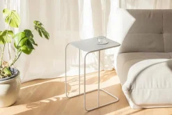 Clearance Metallbude Beistelltisch Denya Weiß