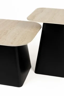 Hot Zuiver Beistelltisch 2er-Set Baru Travertin