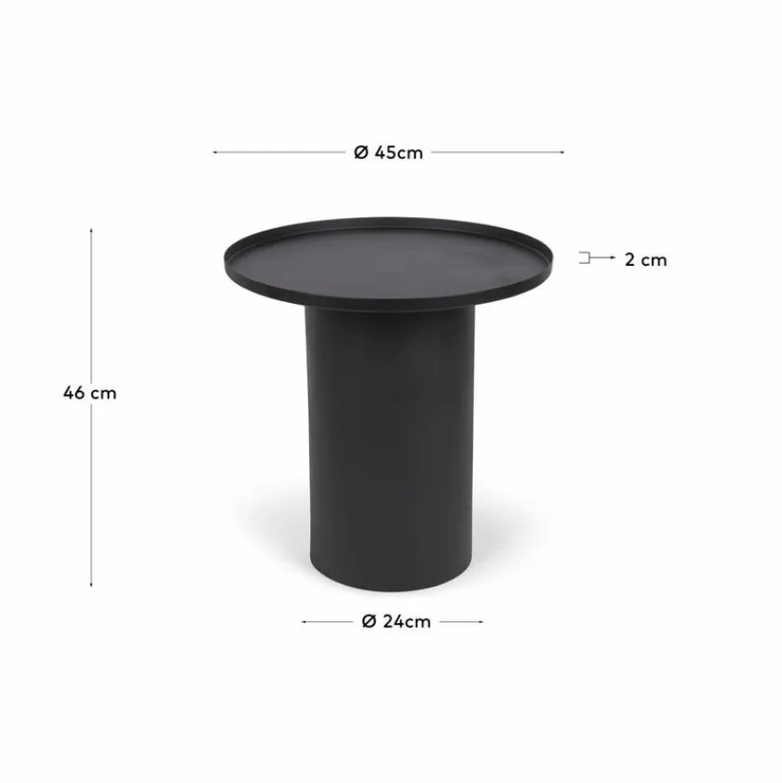 New Kave Home Beistelltisch Fleksa Schwarz