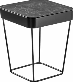 Online Bacher Beistelltisch Prego Schwarz / Silber