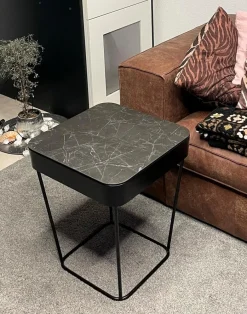 Online Bacher Beistelltisch Prego Schwarz / Silber