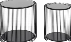 Sale KARE DESIGN Beistelltisch Wire Double 87441 2er Set Schwarz