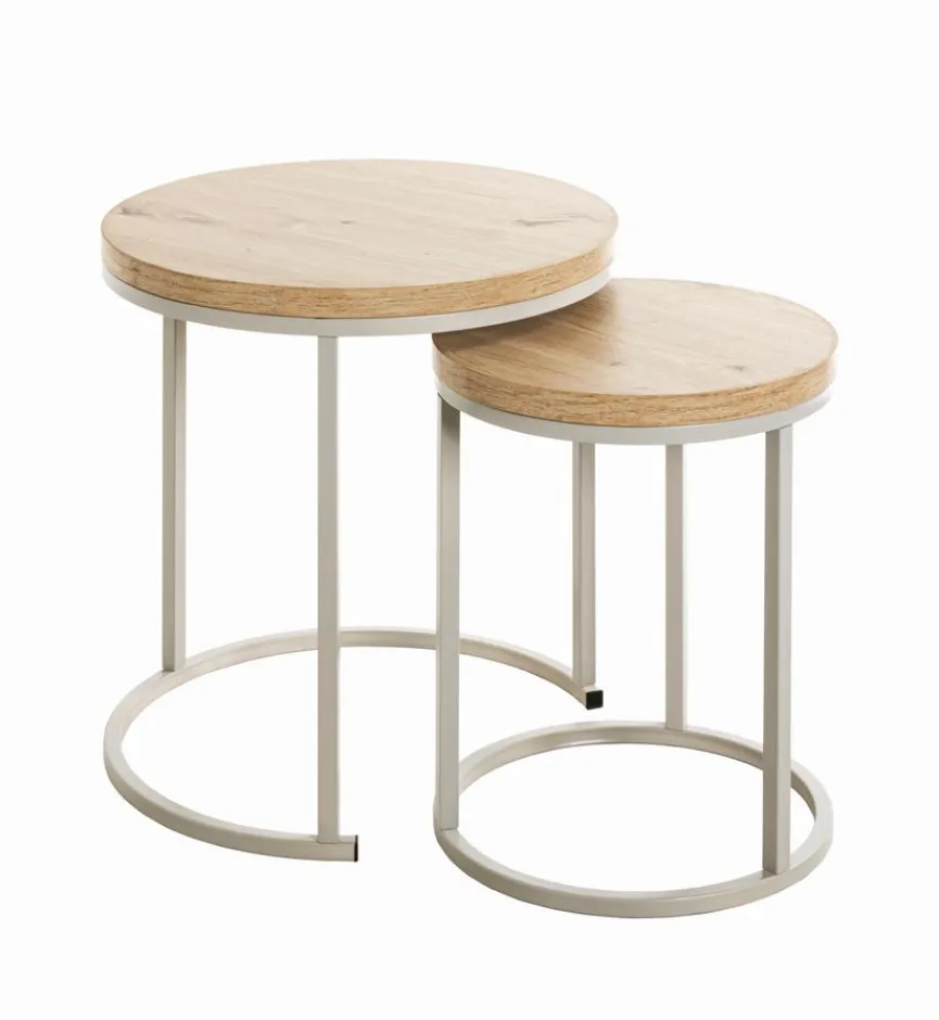 Hot Haku Beistelltisch-Set Levi Eiche