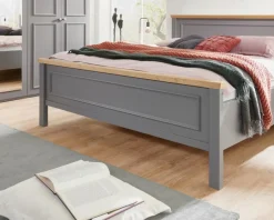 Outlet C.DISSELKAMP Bett Charleston 180 x 200 cm Grau