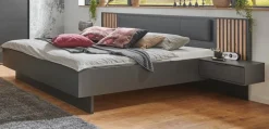 Outlet WIMEX Bett mit Nachttischen Ancona 180 x 200 cm Graphit