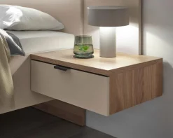 Clearance Bett mit Nachttischen Danao 180 x 200 cm Eiche / Kaschmir