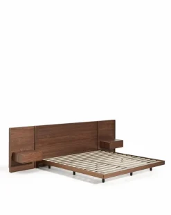 Kave Home Bett mit Nachttischen Norlen 160 x 200 cm