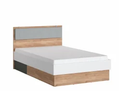 Outlet Wójcik Bett mit Polsterkopfteil Twenty 120 x 200 cm Eiche