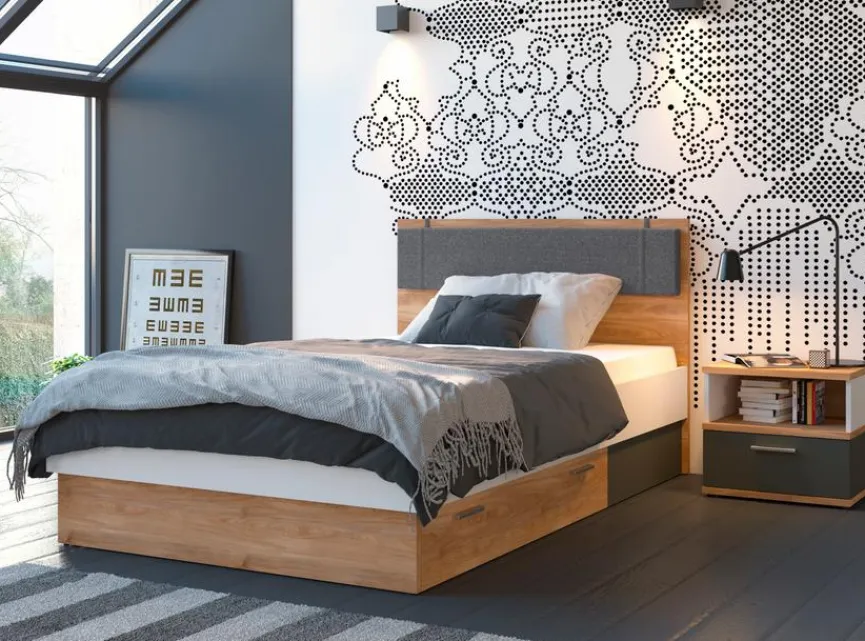 Kinder Wójcik Bett mit Polsterkopfteil Twenty 120 x 200 cm