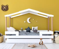 Hot Bett Piloti Montessori mit Schub Weiß