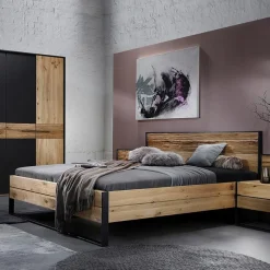 Outlet Thielemeyer Bett Steel 180 x 200 cm Wildeiche