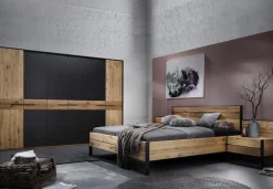 Outlet Thielemeyer Bett Steel 180 x 200 cm Wildeiche