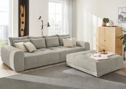 Clearance Bigsofa Moldau Mittelgrau