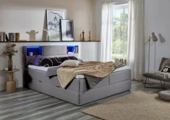 Clearance meise.möbel Boxspringbett Caja 160 x 200 cm Hellgrau