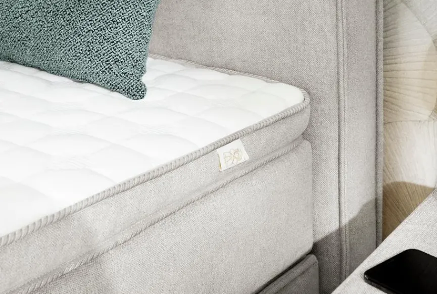 Outlet Boxspringbett Capello 180 x 200 cm Grau