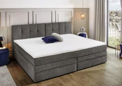 Outlet Boxspringbett Casa Grande 240 x 200 cm Dunkelgrau