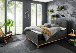 Best meise.möbel Boxspringbett Catania 140 x 200 cm Anthrazit