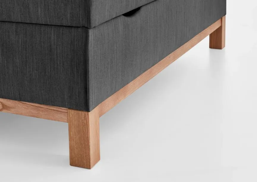 Best meise.möbel Boxspringbett Catania 140 x 200 cm Anthrazit