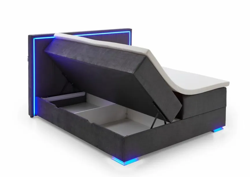 meise.möbel Boxspringbett Colorado II 180 x 200 cm Anthrazit