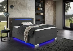 Outlet meise.möbel Boxspringbett Denver 120 x 200 cm Anthrazit