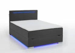 Outlet meise.möbel Boxspringbett Denver 120 x 200 cm Anthrazit