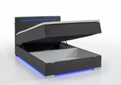 Outlet meise.möbel Boxspringbett Denver 120 x 200 cm Anthrazit