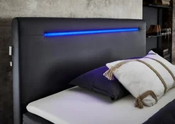 Outlet meise.möbel Boxspringbett Denver 120 x 200 cm Anthrazit