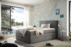 Clearance Boxspringbett Janett 140 x 200 cm Grau